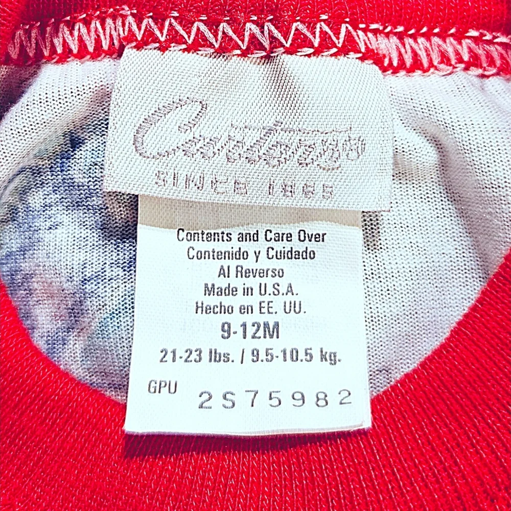 Vintage Carter's Sleepwear 2 Piece Footed Snap Together Space Pajamas 9-12M NWT
